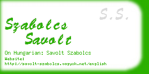 szabolcs savolt business card